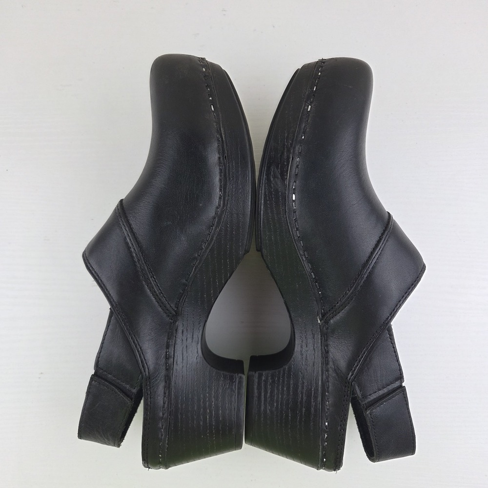 Dansko Black Leather Mule Clog Heel Strap Women's Size US 9.5 EU 40 - Picture 10 of 12